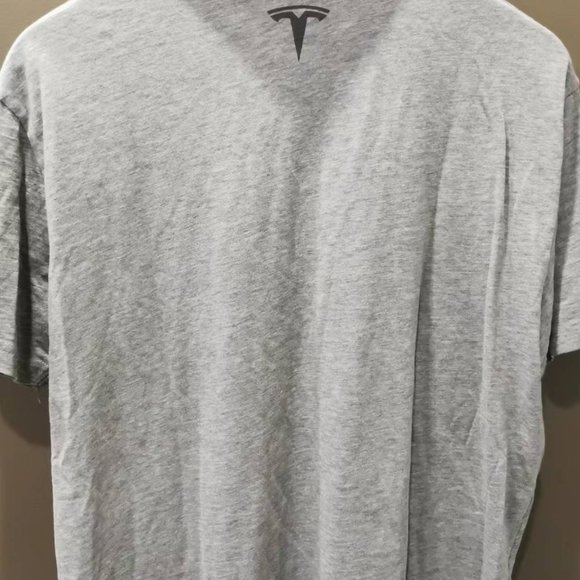 TESLA Light Gray Short Sleeve Polo Made in Peru Size M - Picture 4 of 4